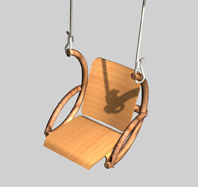 suspended plywood molded chair